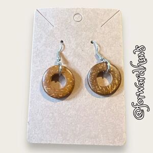 Bundle Sale 3 for $15 | Wooden Doughnut Dangle Earrings